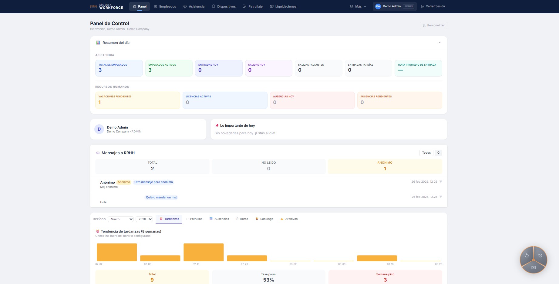 Workforce app screenshot